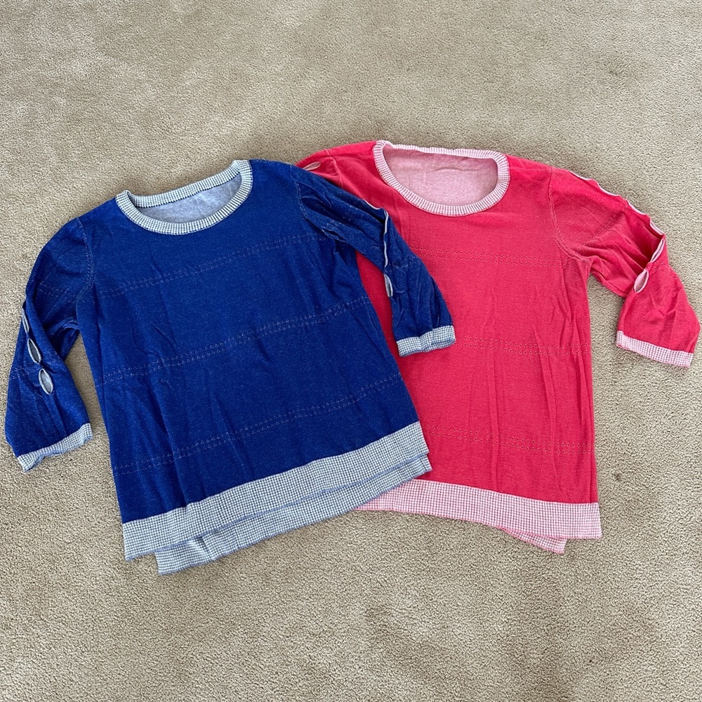 Tribal Set of 2 reversible sweaters